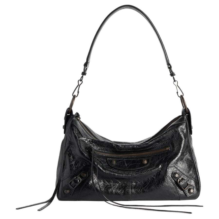 Balenciaga Le City Sheepskin Shoulder Bag Small Men's Black