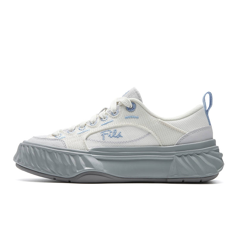 FILA FOSSO 1+ Low top Canvas Shoes Women's Star White/Rain Mist Gray