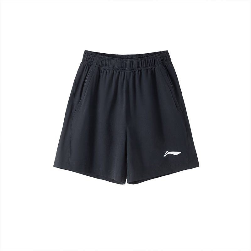 Li-Ning Li Ning Summer Shorts Minimalist Style Four Way Stretch Unisex Black High Rise Knee Length Pants