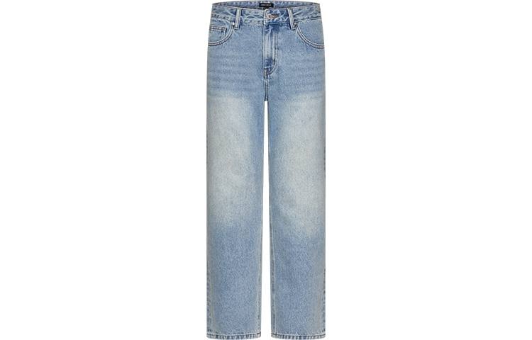 URBAN REVIVO Jeans Men's Blue Moderate Straight Fit Pants