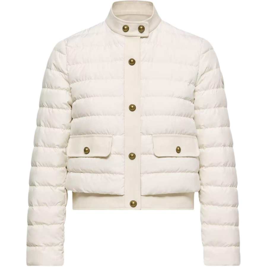 Moncler Moncler Down Jackets Women's White Stand Collar Lightweight