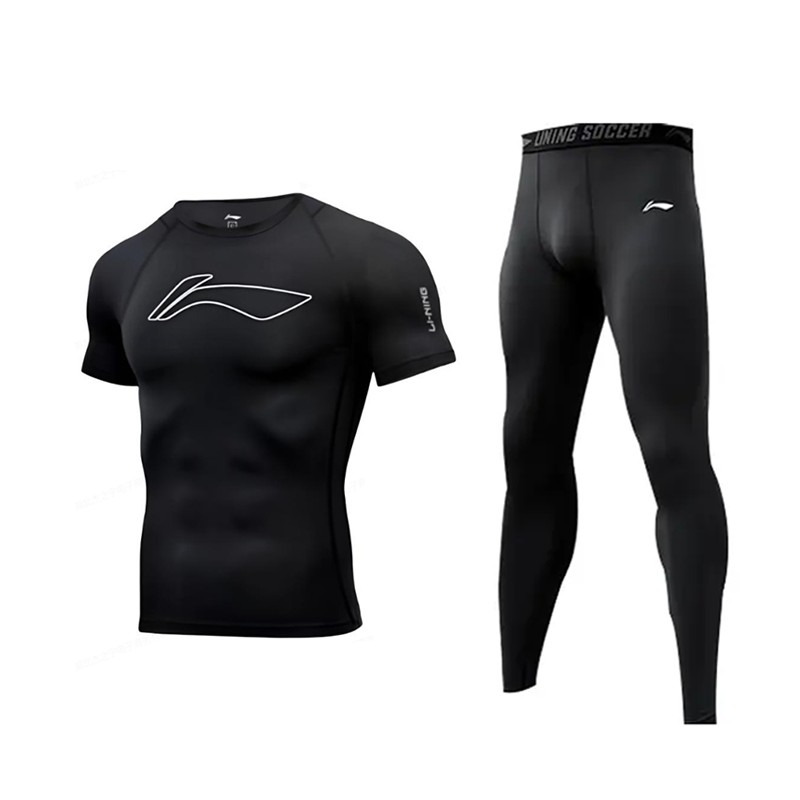 Li-Ning Li Ning Fitness Sets Men's Crew Neck Moderate