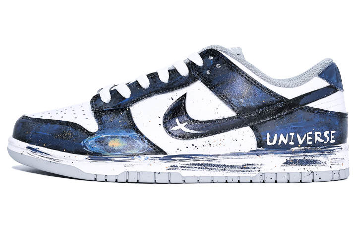 Nike Nike Dunk Abrasion Resistant Breathable Slip Resistant Low top Skateboard Shoes Unisex Dark Blue