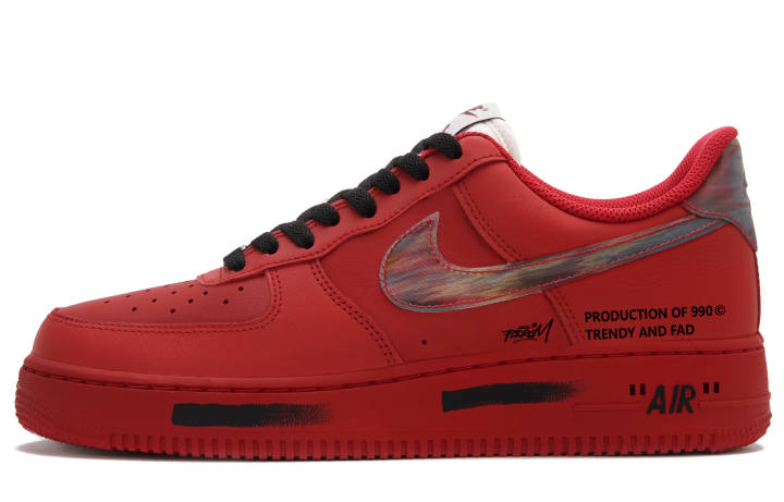 Nike Nike Air Force 1 Dahongpao Tea Phantom B Low top Skateboard Shoes Unisex Black Red