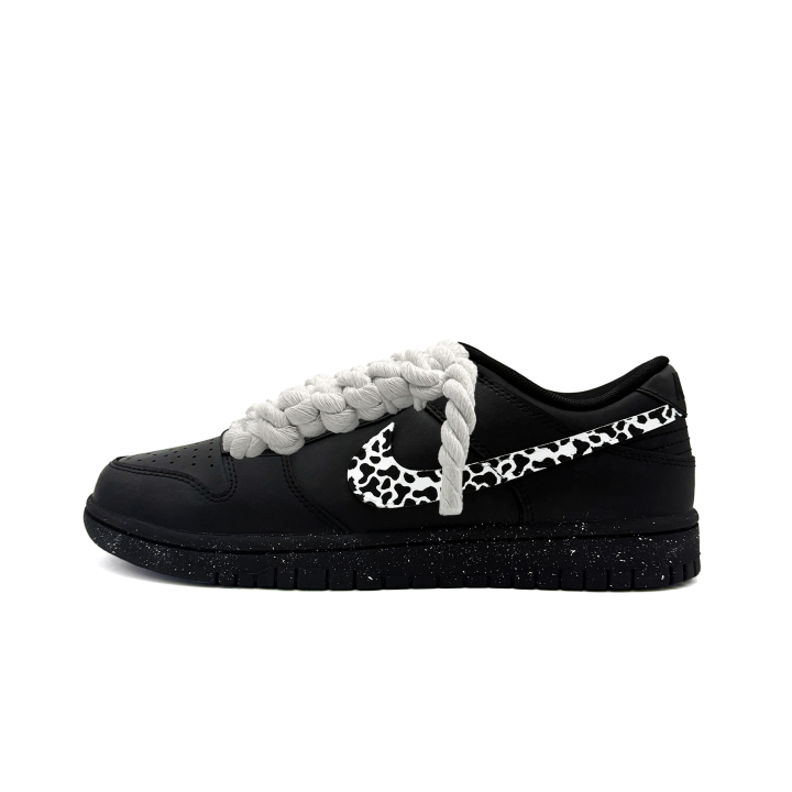Nike Nike Dunk Ink Speckled Leather Low top Skateboard Shoes Men's Black White