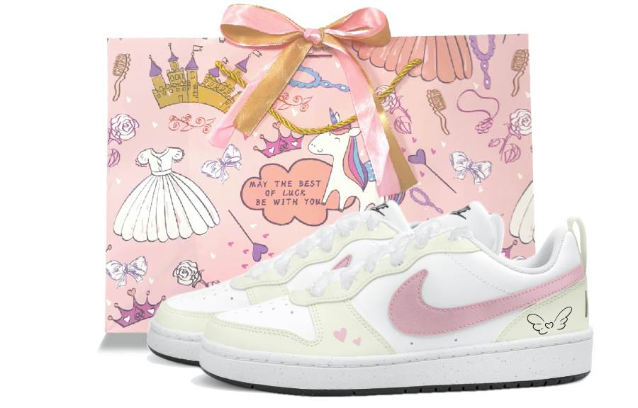 Nike Nike Court Borough Low top Kids' Skateboarding Shoes Beige Pink Teenagers