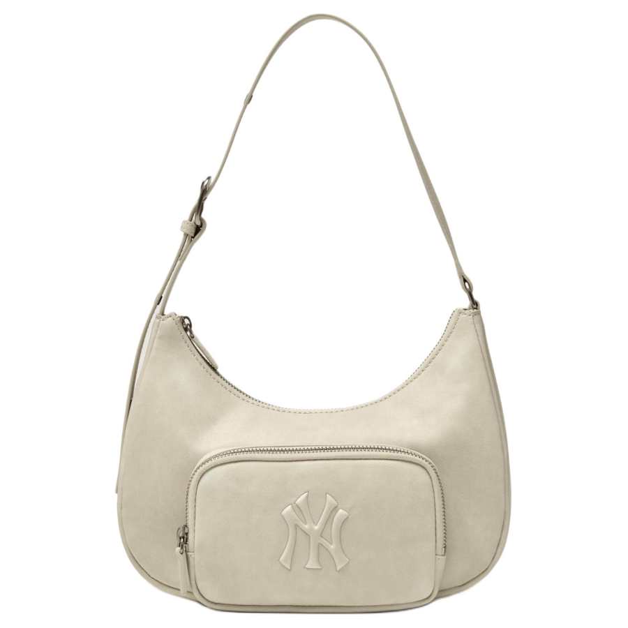MLB MLB Basic New York Yankees Synthetic Leather Handbag Women's Beige