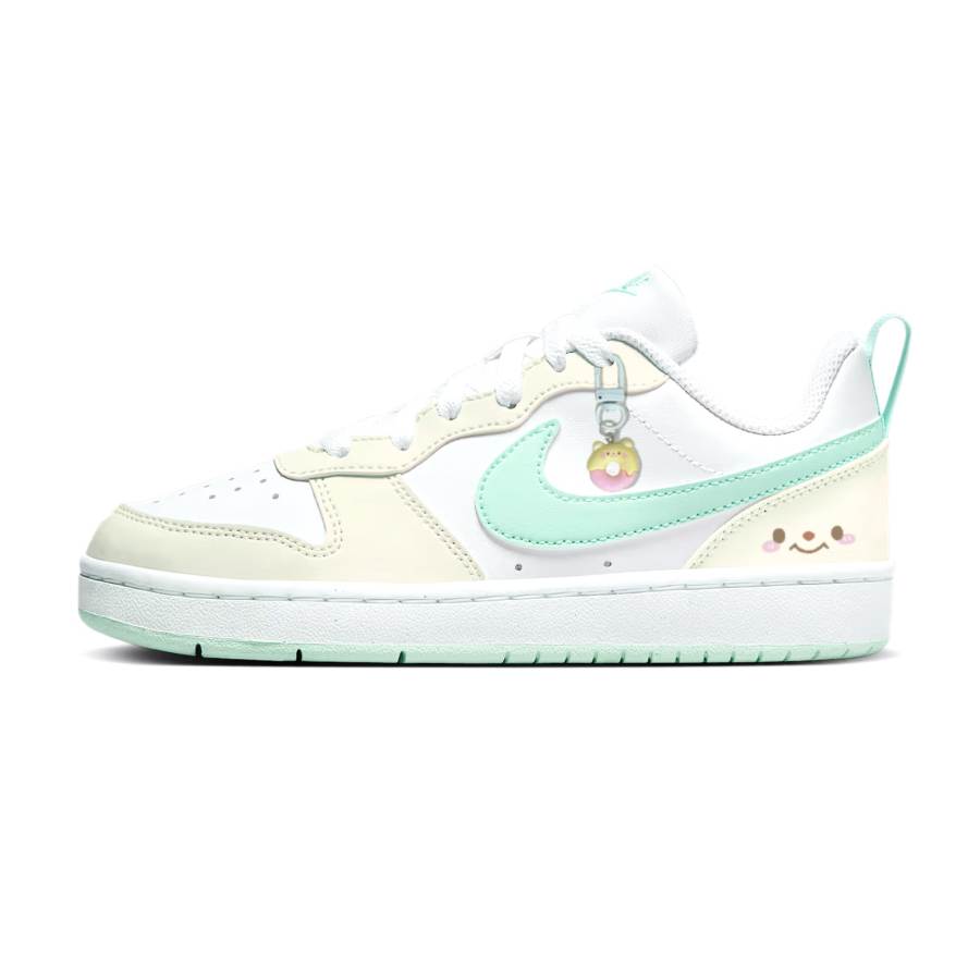 Nike Nike Court Borough Butter Bear Low top Kids' Skateboarding Shoes Yellow Green Teenagers