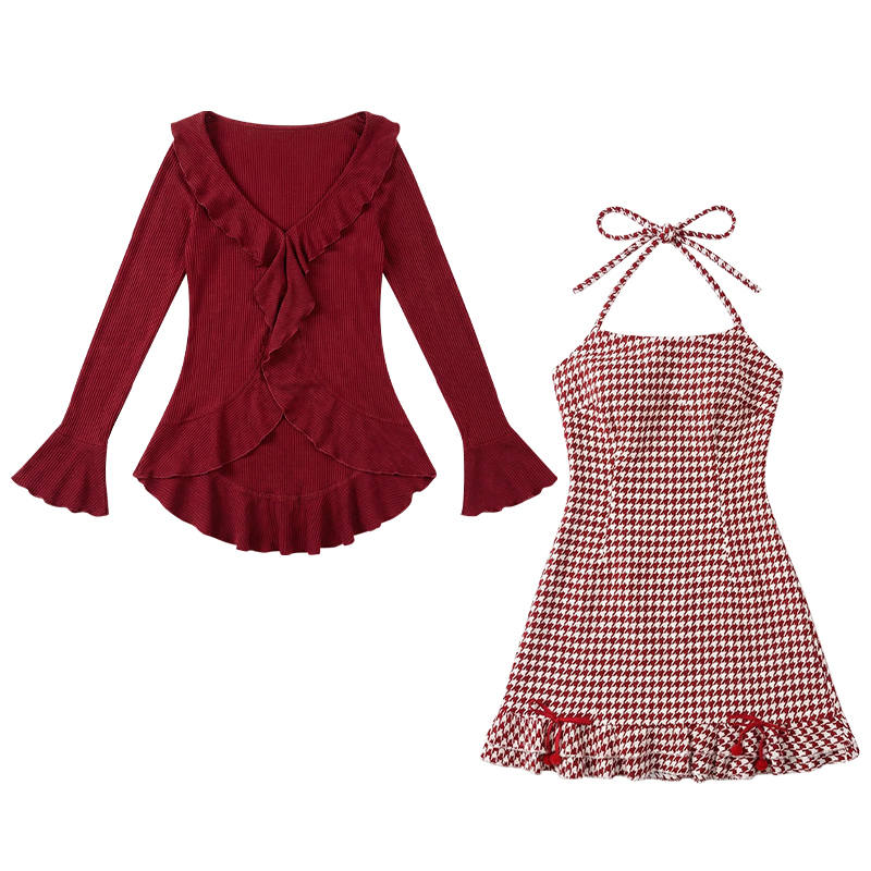 FABRIC PIG Two Piece Skirt Sets Women's Moderate Short