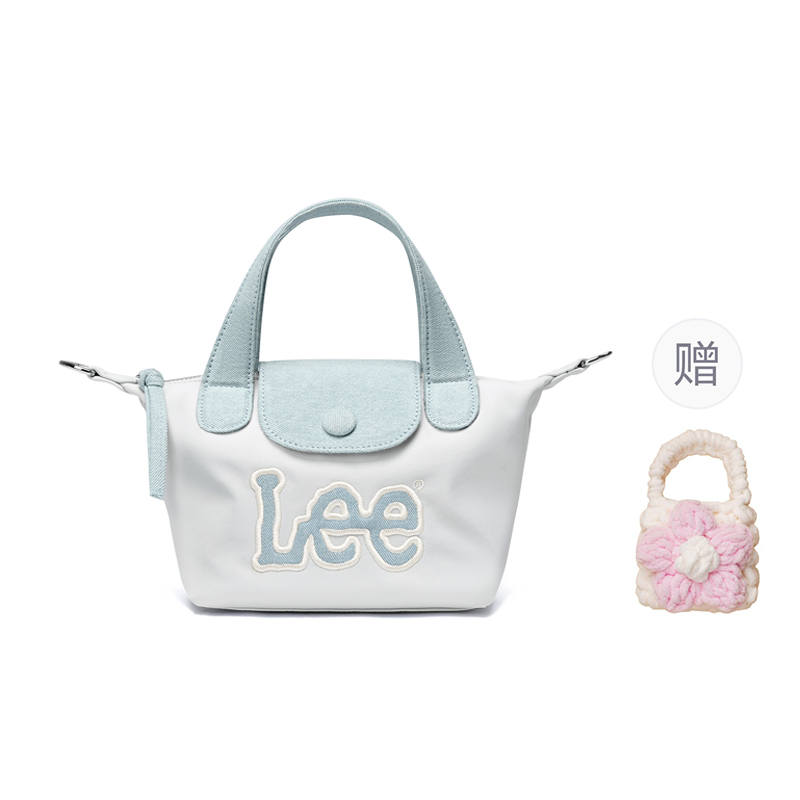 Lee Oxford Dumpling Bag Small Women's Haze Blue/Brown Rice/Fruit Green