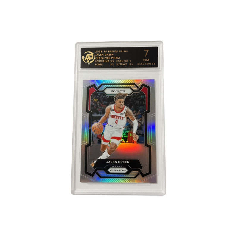 PANINI Prizm Rockets, Jalen, Green, Silver Fold, Classic Court, High Score Graded Cards 1 Pc