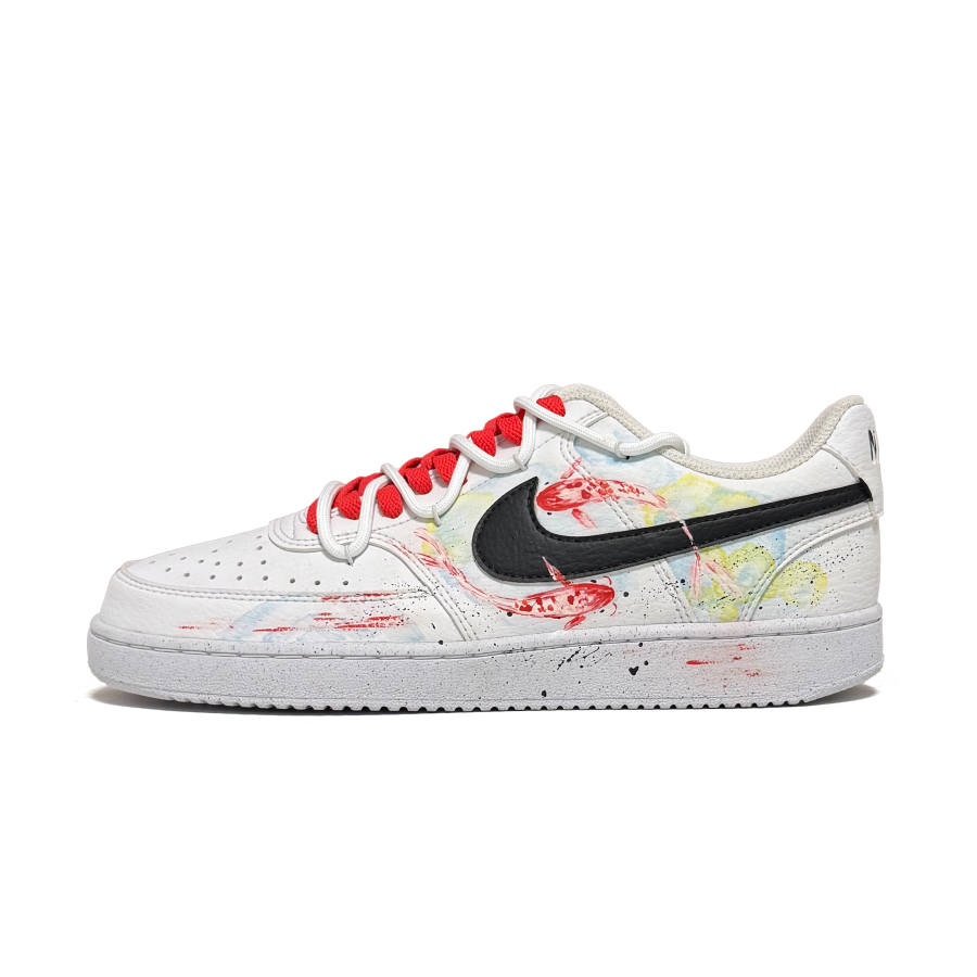 Nike Nike Court Vision 1 Like A Fish In Water Slip Resistant Abrasion Resistant Low top Skateboard Shoes Men's Red