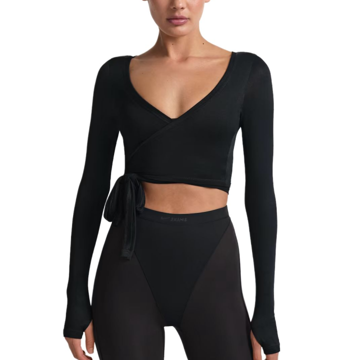 Nike NikeSKIMS Stretch Knit Women's Long-Sleeve Wrap Top