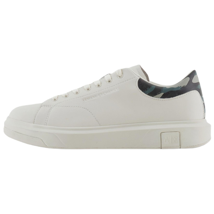 ARMANI EXCHANGE ARMANI EXCHANGEAE Action Cow Leather, Leather Low top Skateboard Shoes Men's White