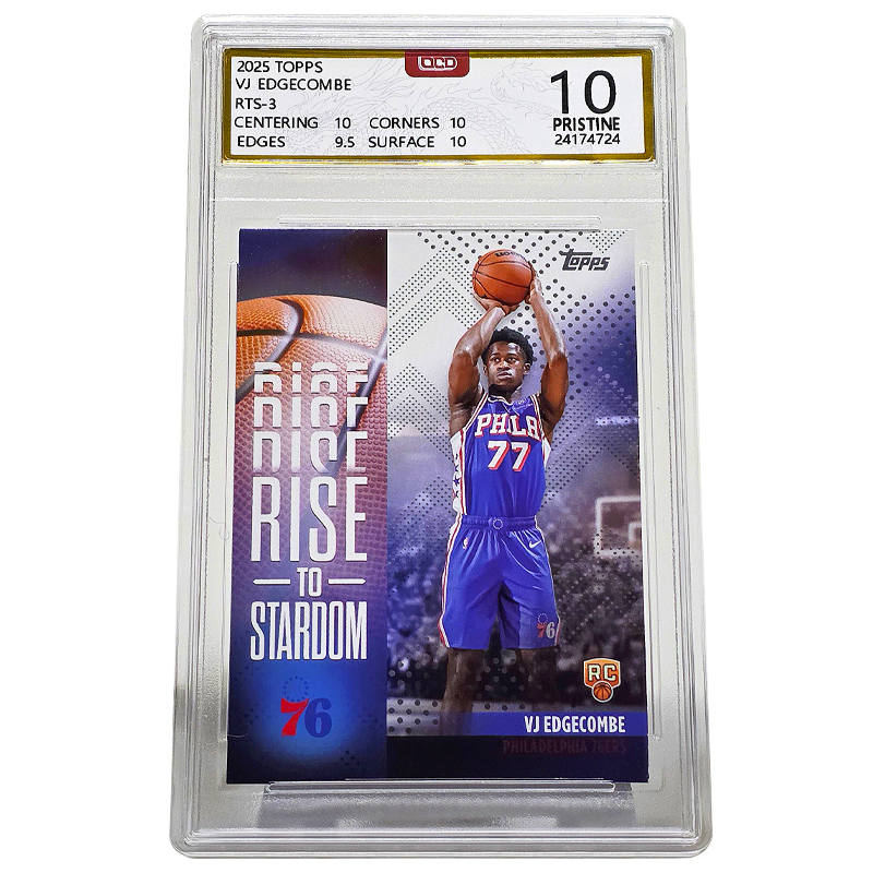 Topps Rise To Stardom VJ Echukum Star Card, 2025 Draft, 76th Overall Pick, Basketball Hoop Graded Cards 1 Pc