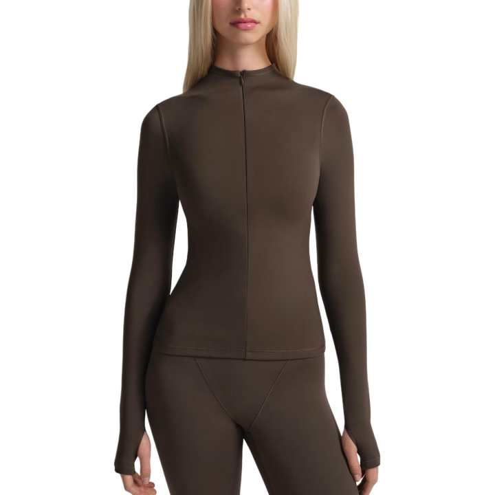Nike NikeSKIMS Matte Women's 1/2-Zip Mock-Neck Long-Sleeve Top