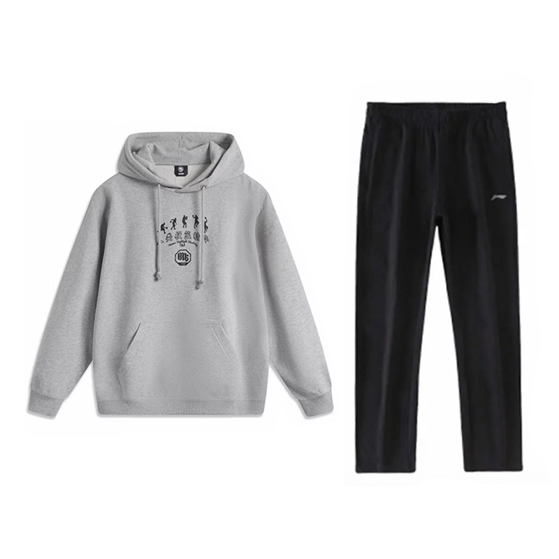 Li-Ning Li Ning Casual Sportswear Unisex Heather Gray+Black