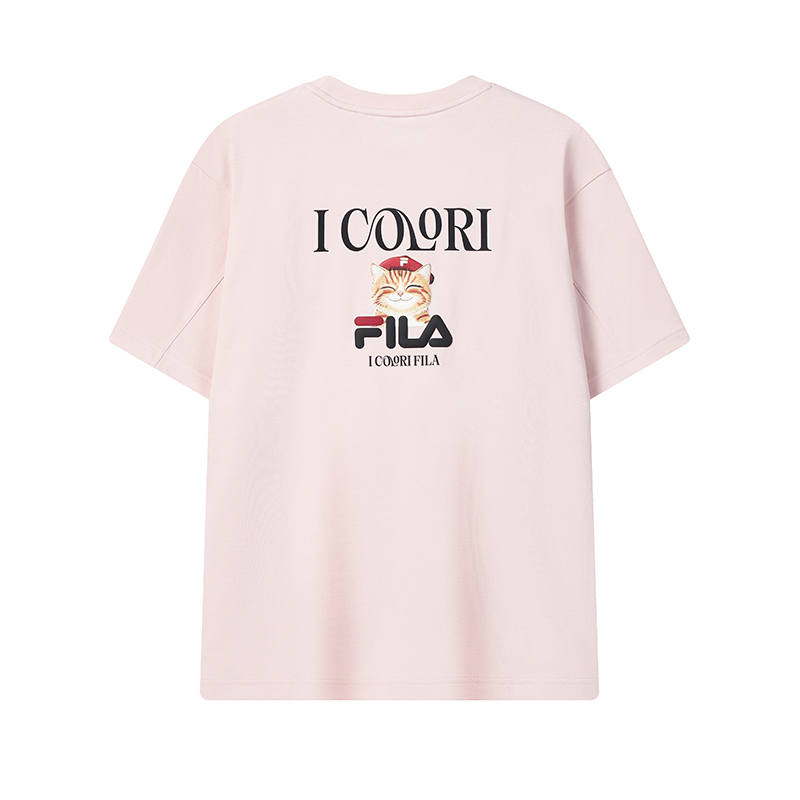 FILA ORIGINALE T Shirt Unisex Orange Gray Pink