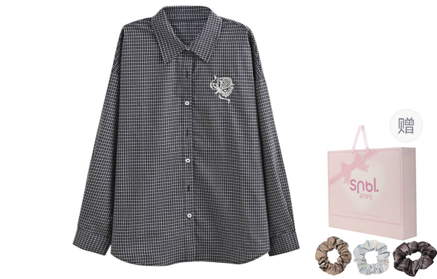 SNBL SNBL Shirts Women's Dark Blue Lapel Moderate