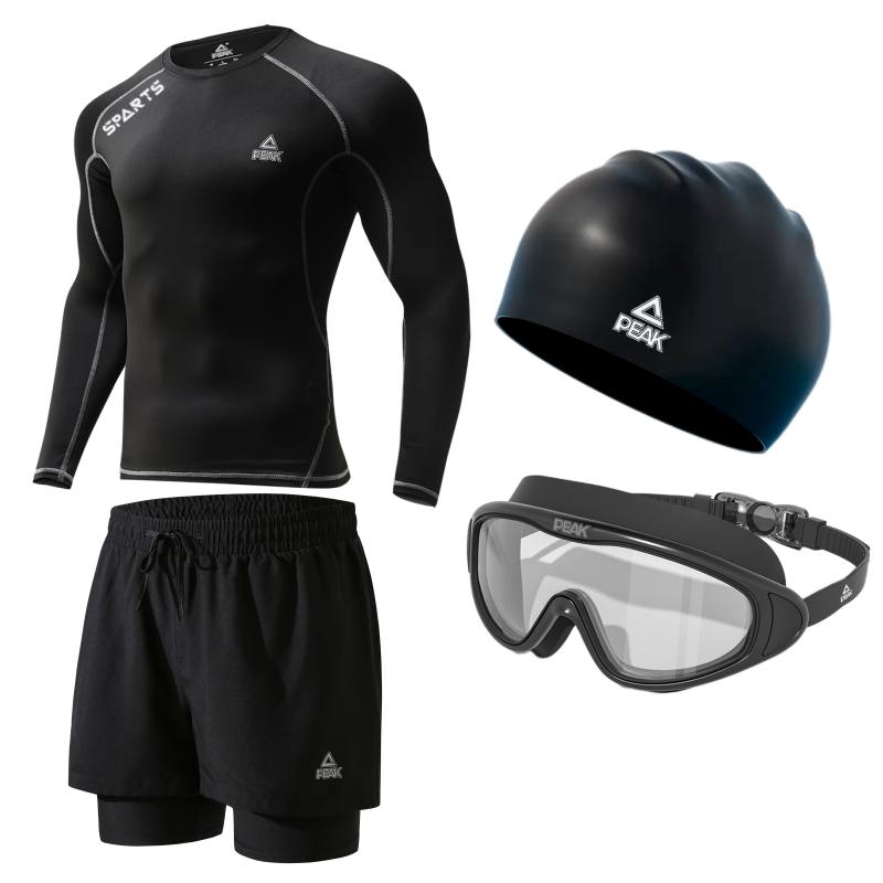 PEAK x SHUILULIANGYONG Swimming Equipment Sets Men's Black