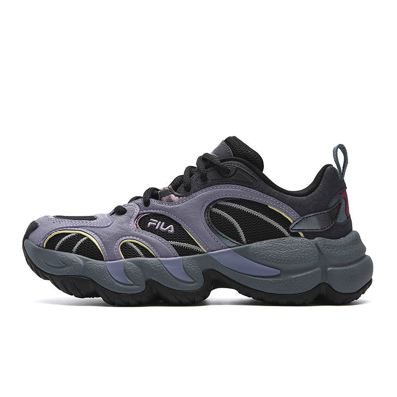 FILA FLAME Low top Chunky Sneakers Women's Purple Smoky Gray/Black