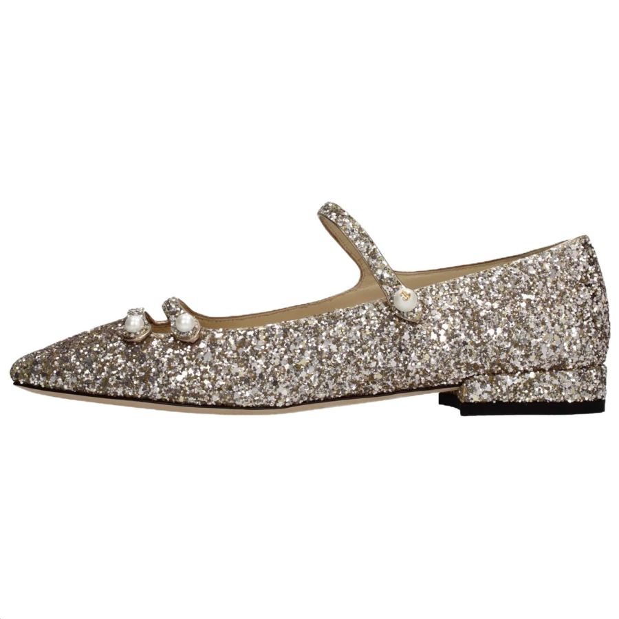 Jimmy Choo Flat Mary Jane Shoes Women's Pink