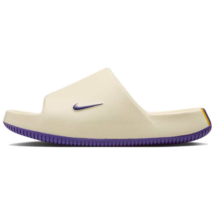Nike NCAA x Nike Calm 2.0 Comfortable Rubber Slide Slippers Unisex Beige Purple
