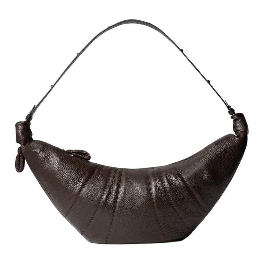 Lemaire Croissant Cow Leather Croissant Bag Shoulder Bag Large Women's Dark Chocolate