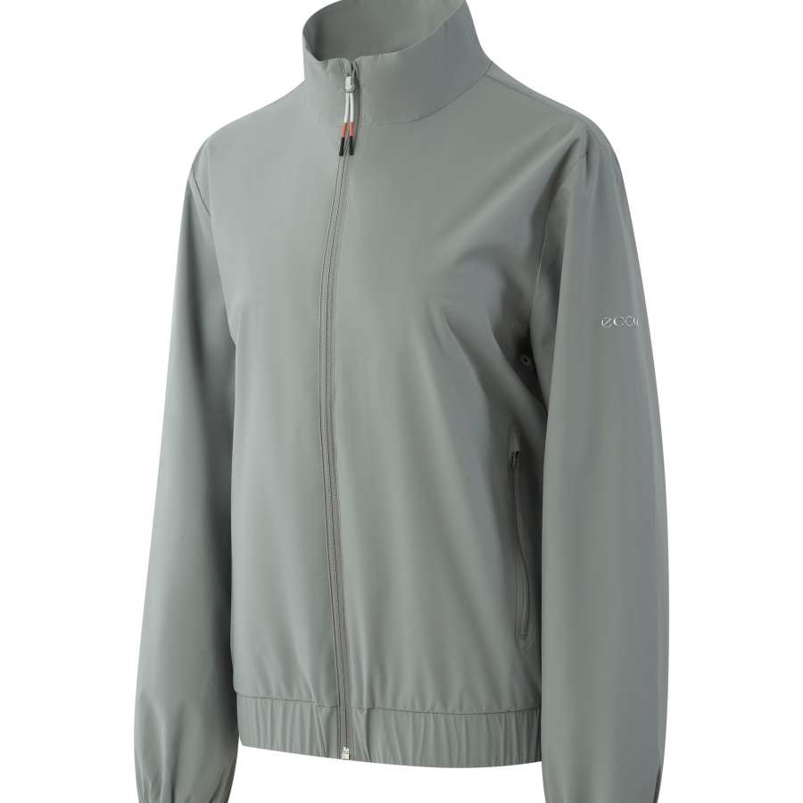 Ecco Ecco Golf Clothing Men's Dove Gray Stand Collar Moderate
