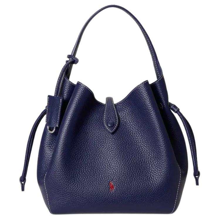 Polo Ralph Lauren Polo Play Cow Leather Crossbody Bag, Handbag Women's Marine Blue