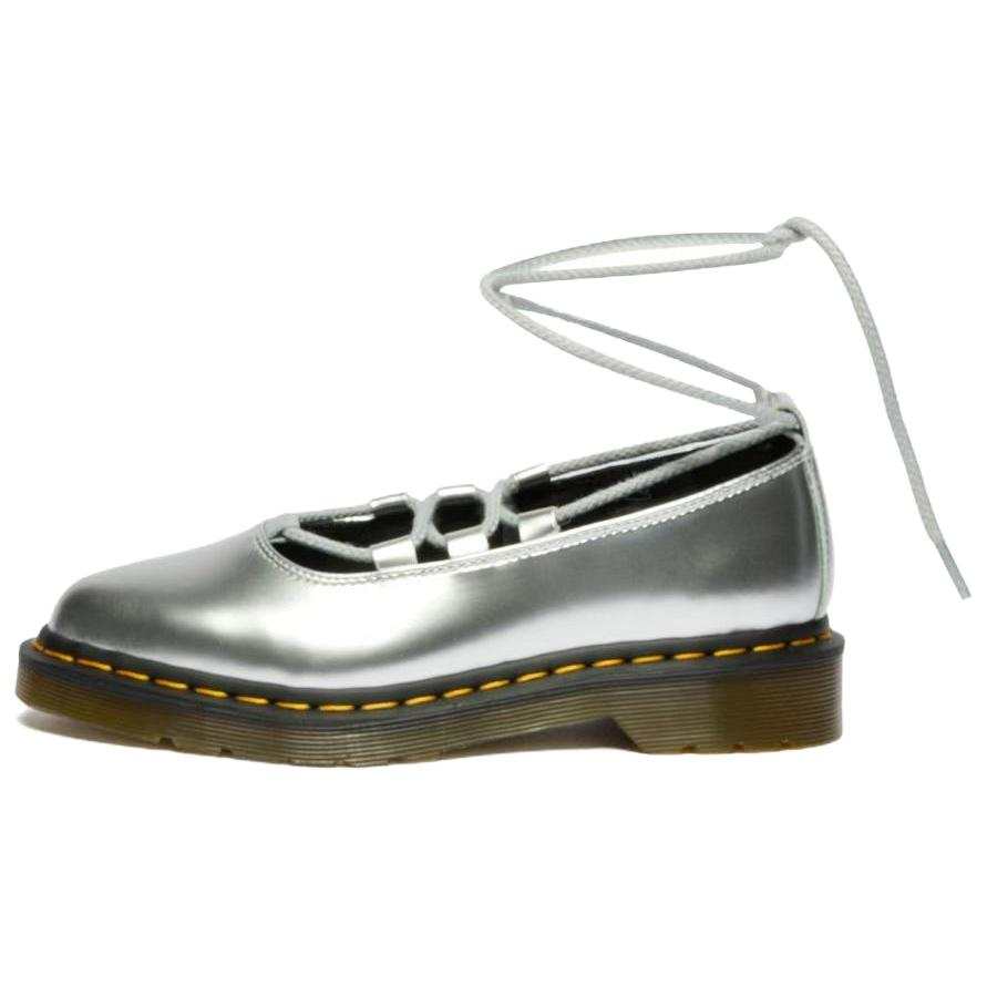 Dr.Martens Elphie Il Chunky Heel Mary Jane Shoes Women's Silver