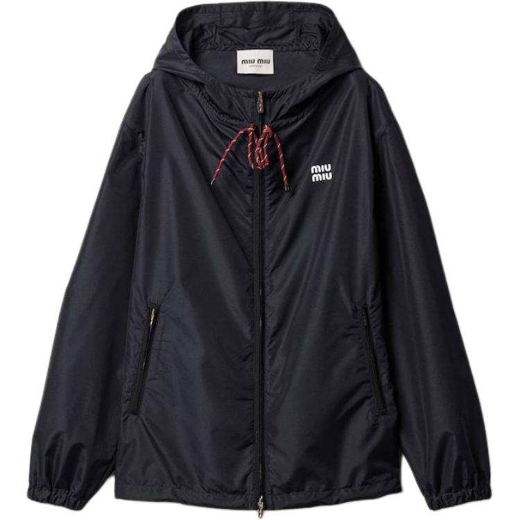 Miu Miu Lightweight Zipped Hooded Jacket