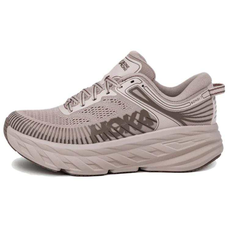 HOKA ONE ONE Bondi 7 Breathable Running Shoes Women's Light Brown