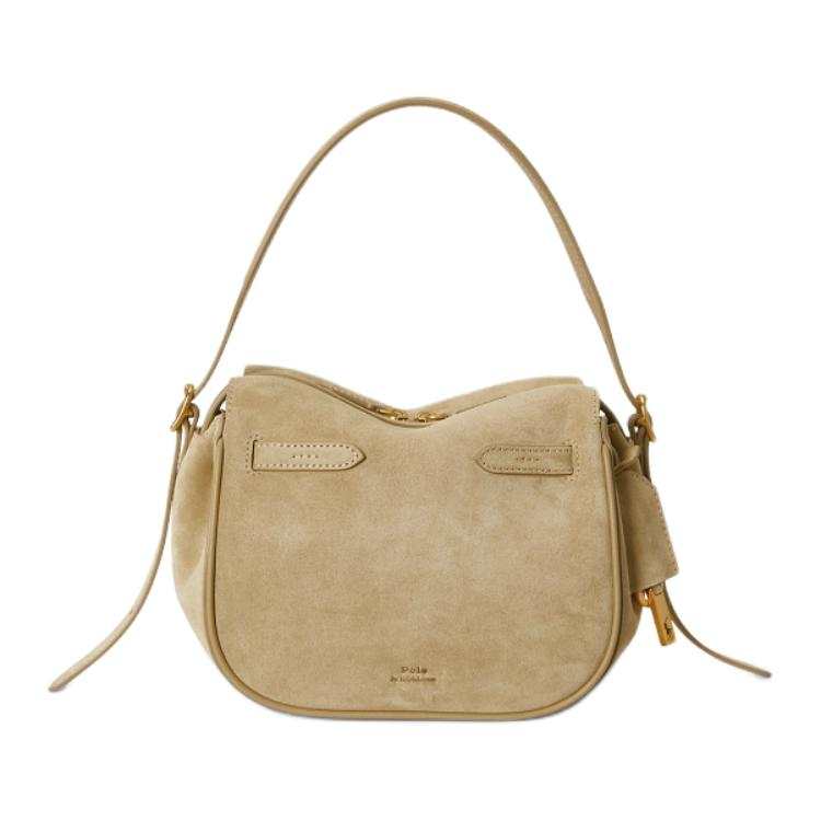Polo Ralph Lauren Polo ID Cow Leather Handbag Mini Women's Khaki