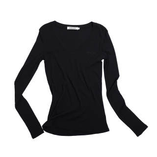 CLIMAX VISION T Shirts Women's V Neck Thin Nipped In Waist