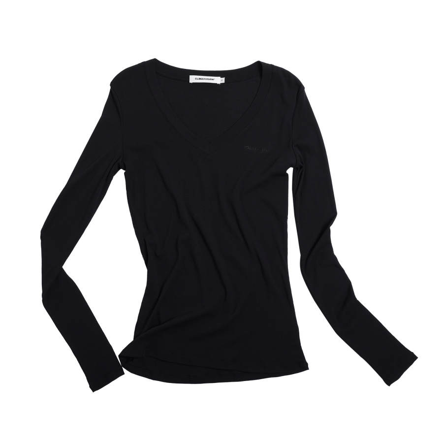 CLIMAX VISION T Shirts Women's V Neck Thin Nipped In Waist