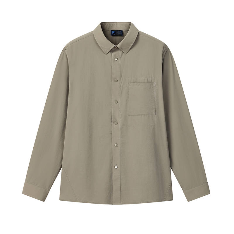 FILA BLUE Shirt Men's Falling Stone Brown