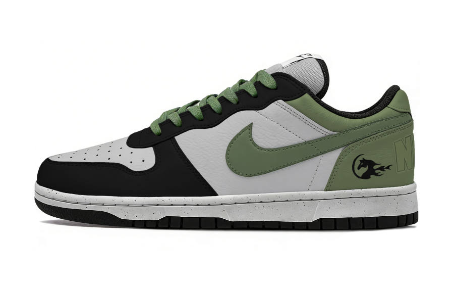 Nike Nike Big Jasper Smoky Shadow Abrasion Resistant Slip Resistant Low top Skateboard Shoes Men's Black Green