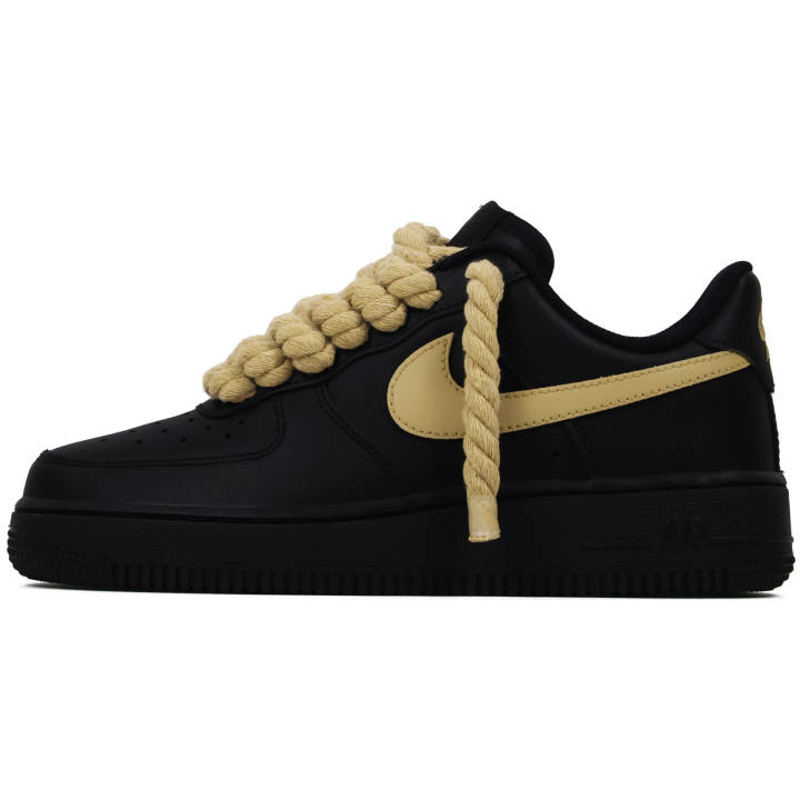 Nike Nike Air Force 1 Abrasion Resistant Abrasion Resistant Low top Skateboard Shoes Unisex Beige Yellow