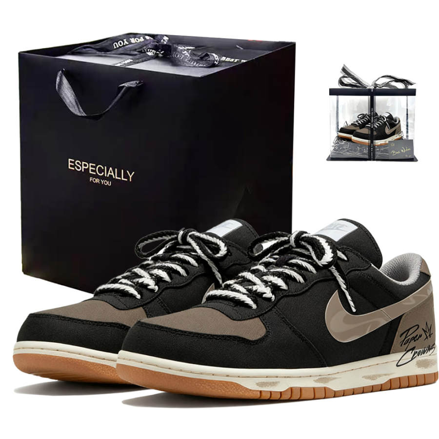 Nike Nike Big Lux Van Gogh Genesis, Deer Antler Alley, Box Low top Skateboard Shoes Men's Black Coffee