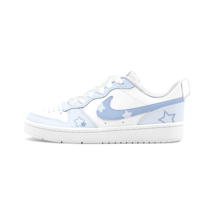 Nike Nike Court Borough Great Fish Creation, Cloud Stars Leather Abrasion Resistant Breathable Low top Skateboard Shoes
