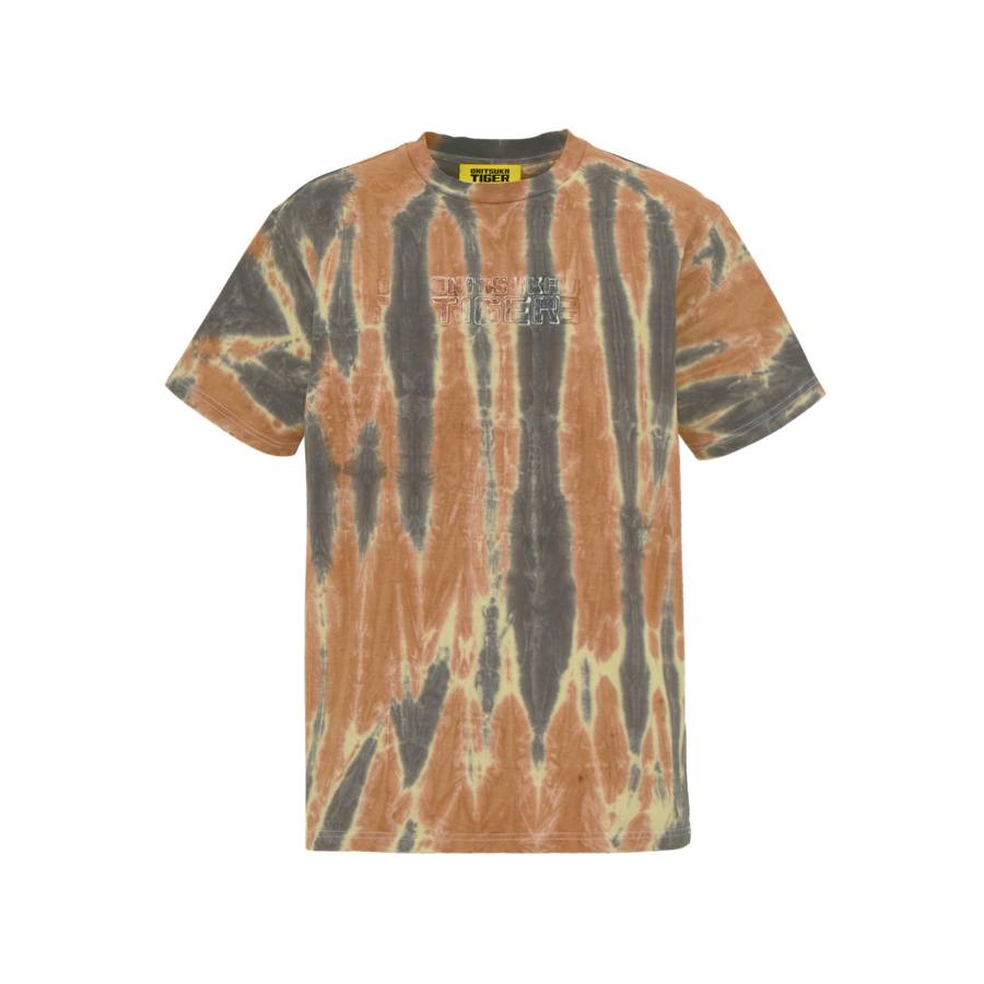 Onitsuka Tiger DENIVITA TIE DYE SS TEE Short Sleeved T Shirts Men's Brown