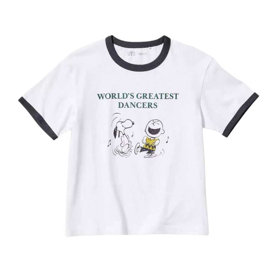 UNIQLO X PEANUTS Kids T Shirts Crew Neck Moderate