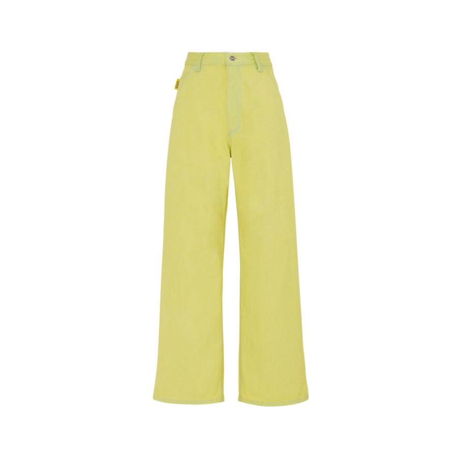 Onitsuka Tiger DENIVITA WS WIDE DENIM PANTS Jeans Women's Yellow