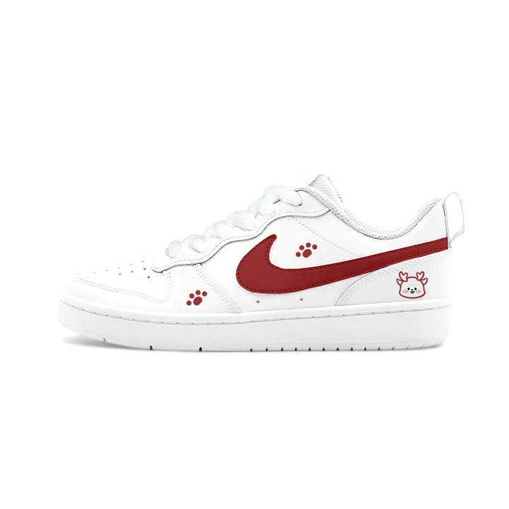 Nike Nike Court Borough Great Fish Manufacturing, Cinnabar Treading On Snow Leather Abrasion Resistant Breathable Low top