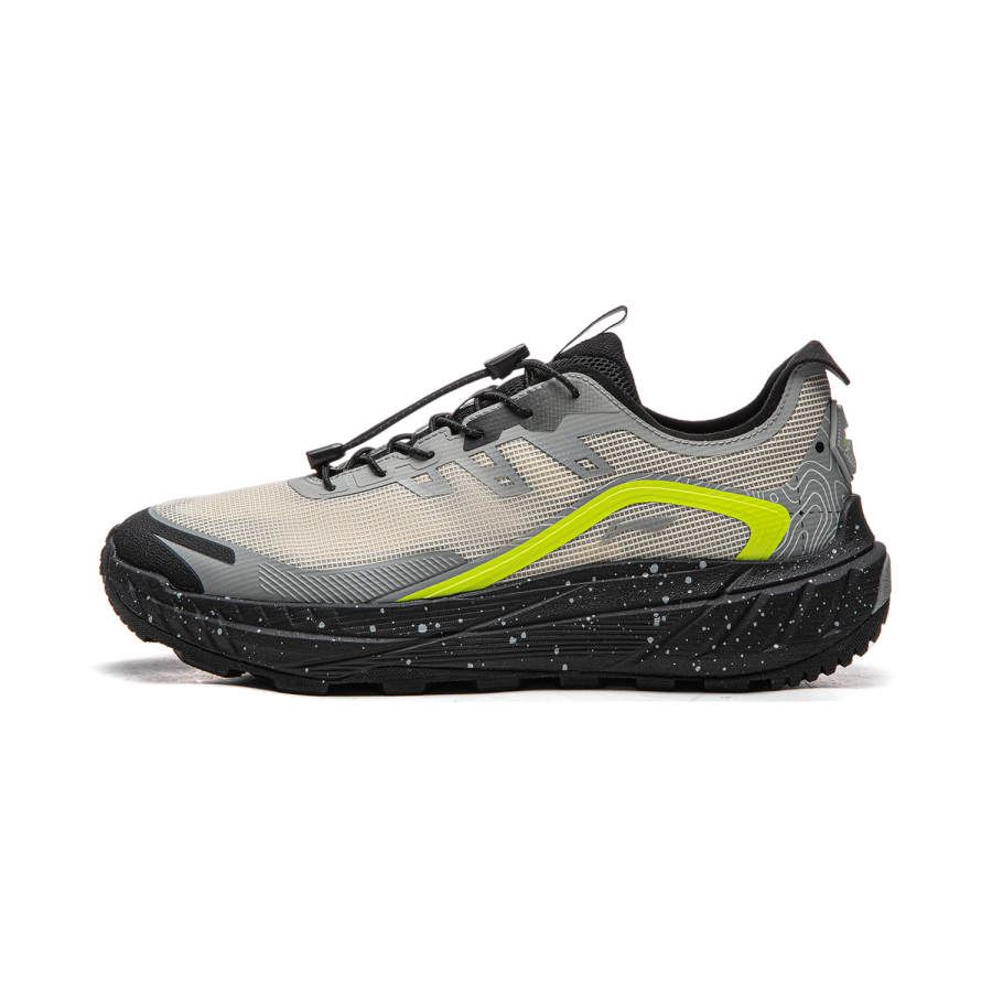 Li-Ning Li Ning Chuo Ye V2 Cushioning Slip Resistant Abrasion Resistant Rebound Low top Trail Running Shoes Men's Gray