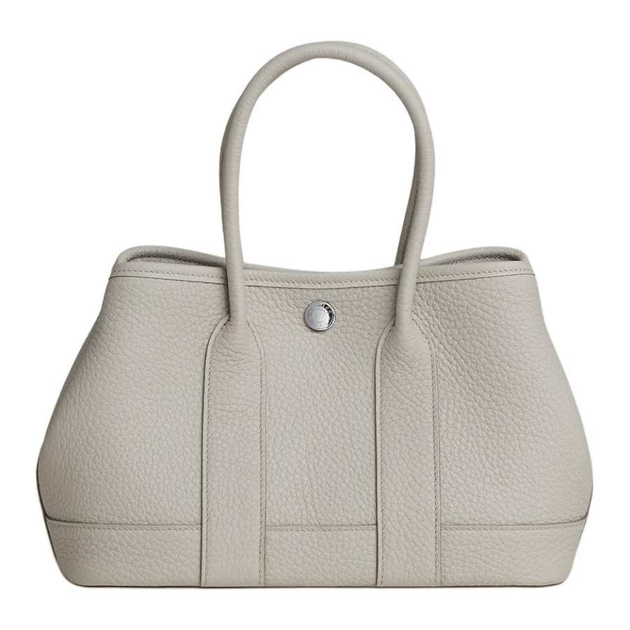HERMES Neo Garden H Viking Canvas With Negonda Calfskin Handbag Mini Women's 8L Beton Glacier White/Concrete Gray