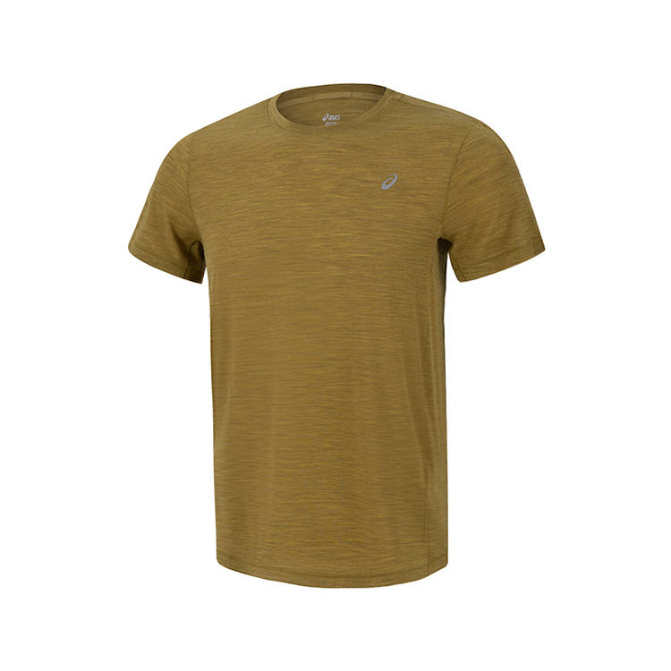 ASICS ASICS T Shirts Men's Dark Brown Crew Neck