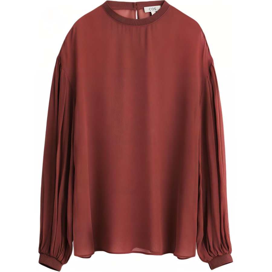 COS Shirts Women's Vermilion Crew Neck Thin
