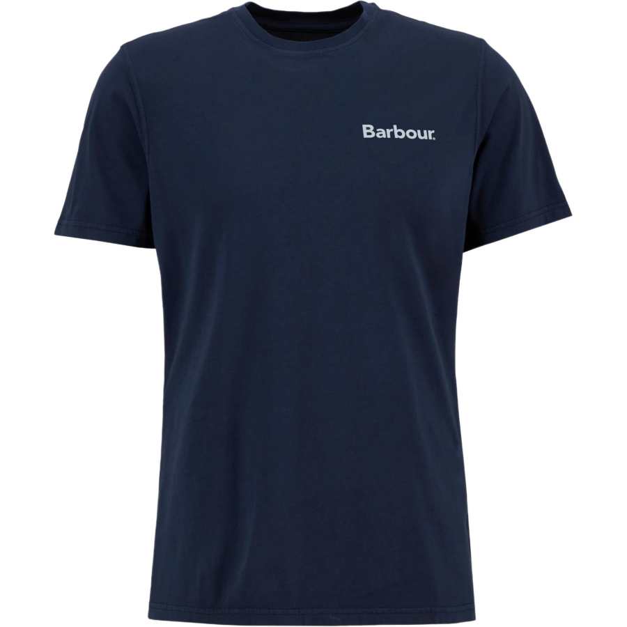 BARBOUR T Shirts Men's Marine Blue Crew Neck Moderate Straight Fit